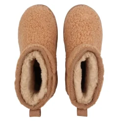 Miso Borg Ankle Flatform Boots in Brown