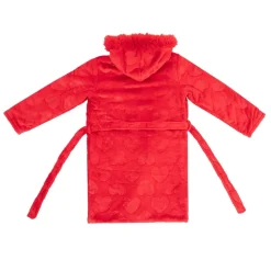 Miso Girls Luxury Heart Sparkle Dressing Gown in Red
