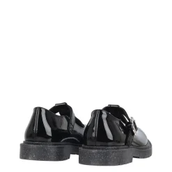 Miso Glitter Mary Janes Block Heel Shoes in Black