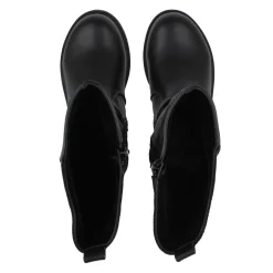 Miso Heart Buckle Knee High Boots in Black