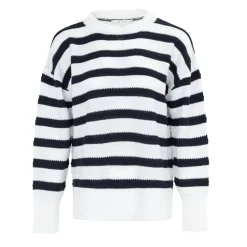 Miso Womens Stripe Jumper Knitwear in Multi