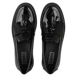 Miso Womens Tassi Loafers in Black