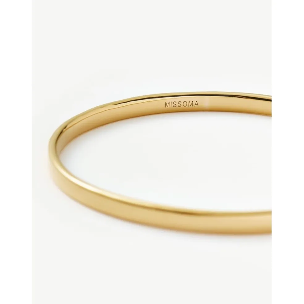 Missoma Classic Round Bangle in Gold