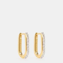 Missoma Pave Ovate Huggies in Gold