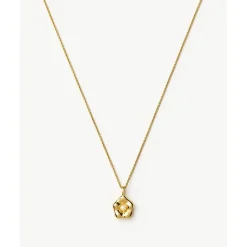 Missoma Puffy Daisy Pendant Necklace in Gold