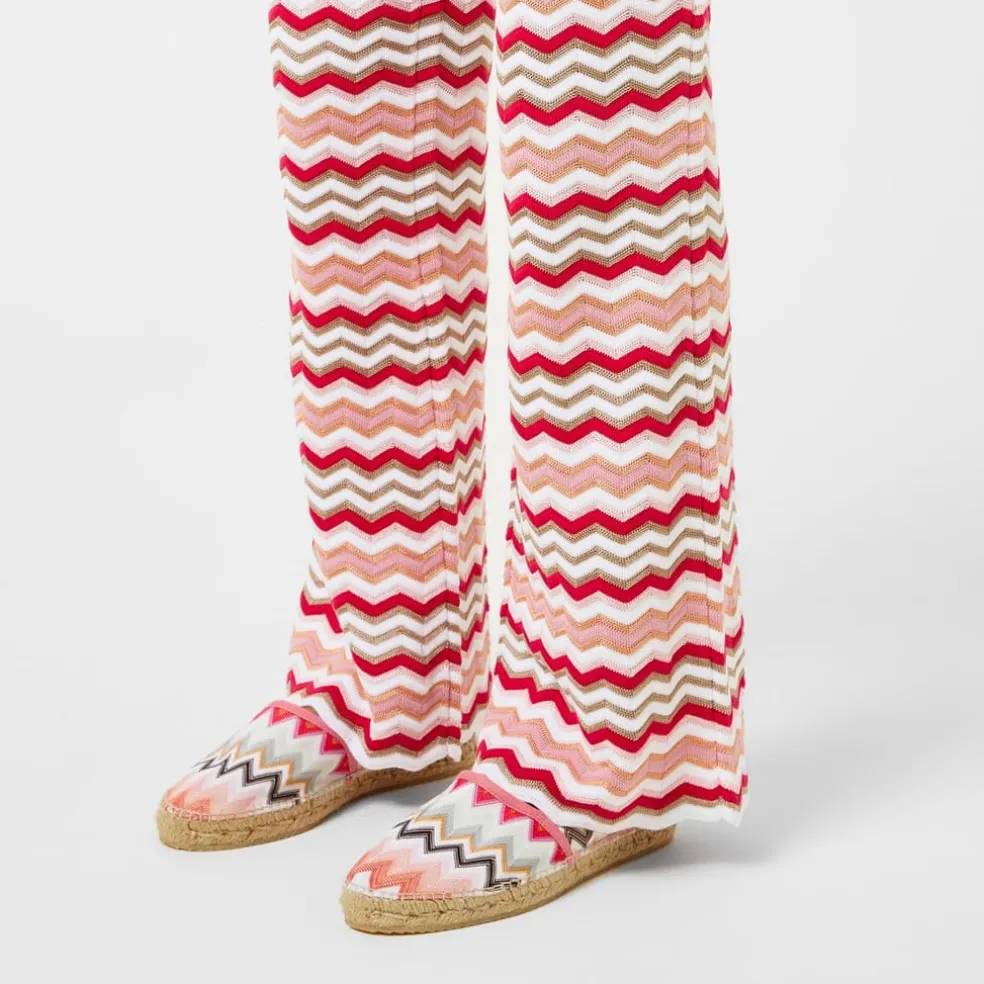 Missoni Chevron Espadrilles in Cream
