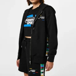 Missoni Legacy Hooded Relaxed Fit Sweatshirt Jacket in Black