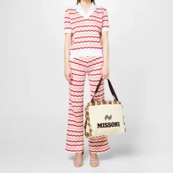 Missoni Tote Logo md in Beige