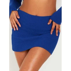 Missy Empire Micro Mini Skirt in Blue