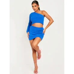 Missy Empire Micro Mini Skirt in Blue