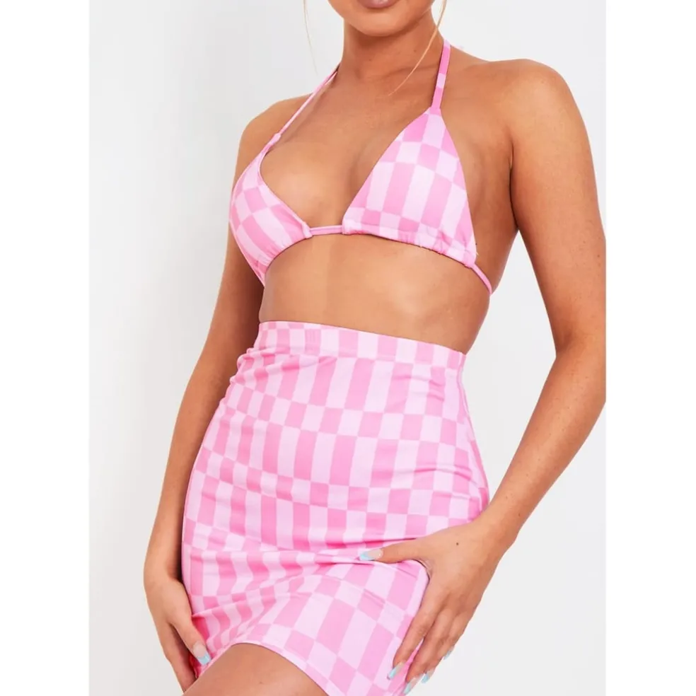 Missy Empire Print Mini Skirt in Pink
