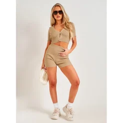 Missy Empire Shorts in Beige