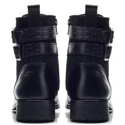 Moda in Pelle Ankle Block Heel Boots in Black