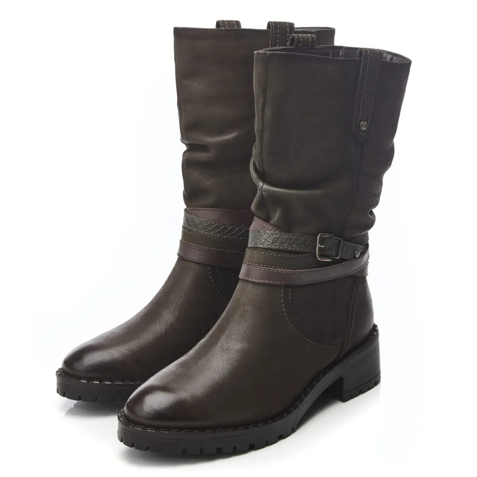 Moda in Pelle Beckette Boots in Green