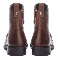 Moda in Pelle Flat Ankle Boots in Brown