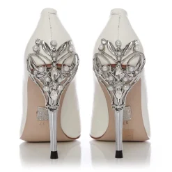 Moda in Pelle Illari Stiletto High Heel Pumps in White