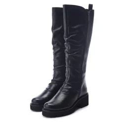 Moda in Pelle Knee High Block Heel Boots in Black