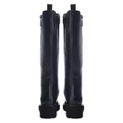 Moda in Pelle Knee High Block Heel Boots in Black