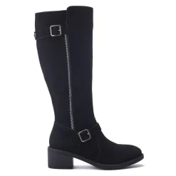 Moda in Pelle Senlis Knee High Block Heel Boots in Black