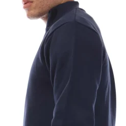 Modern Amusement The Pier Zip Funnel Neck Sweatshirt in Navy