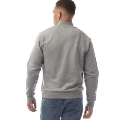 Modern Amusement The Pier Zip Funnel Neck Sweatshirt in Grey