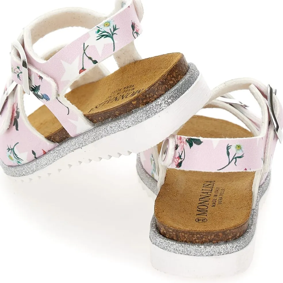 Monnalisa Stars Slides Sandal in Pink