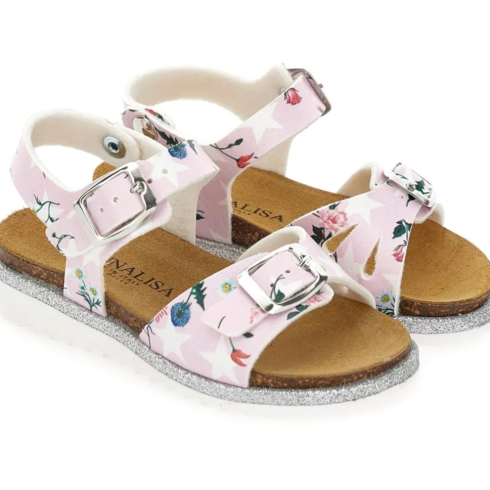 Monnalisa Stars Slides Sandal in Pink