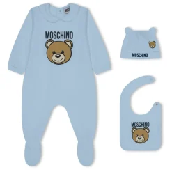 Moschino Bear All In One 3 Piece Set Baby Boys in Blue
