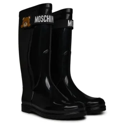 Moschino Bear Wellington Boots in Black