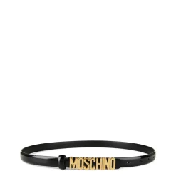 Moschino Small Logo Belt in Black