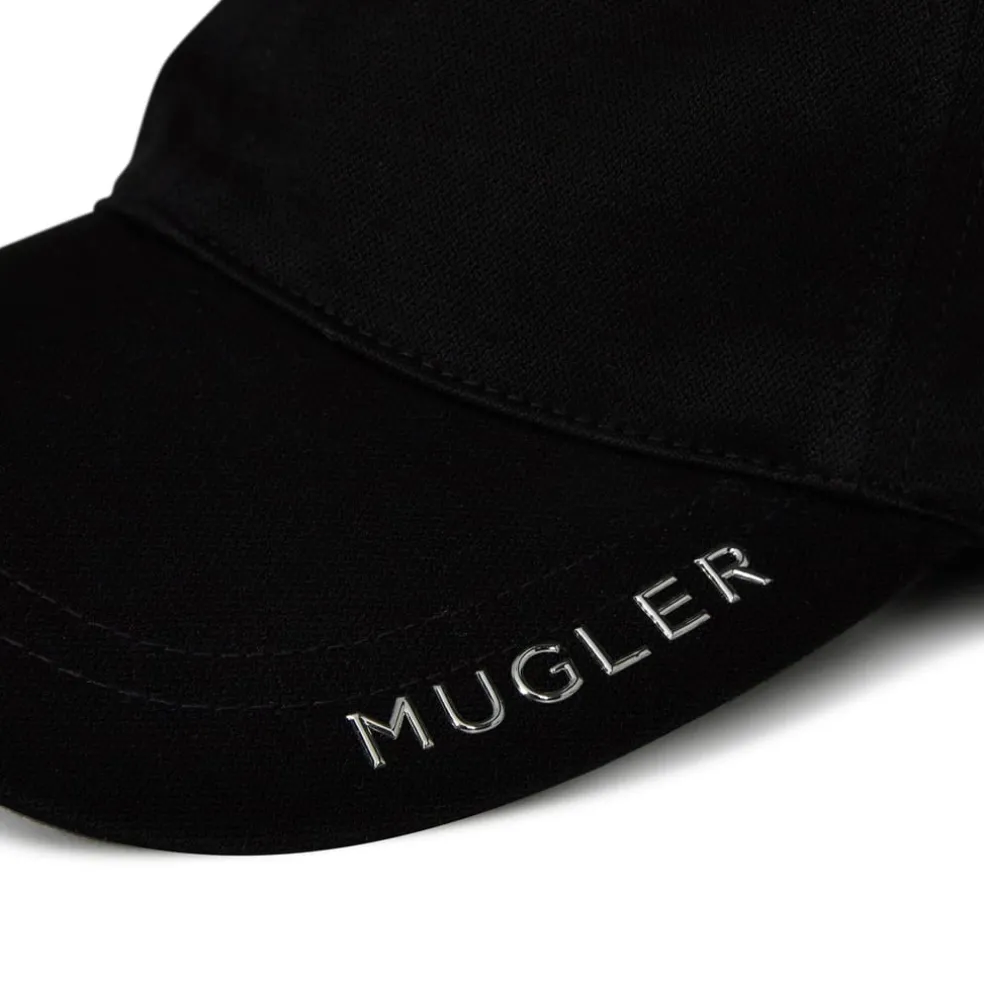 Mugler Logo Baseball Cap in Black