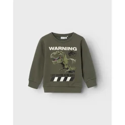 Name It Regular Fit Jurassic Park Crew Neck Sweatshirt in Green