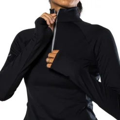 Nathan Tempo Quarter Zip in Black
