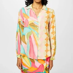 Never Fully Dressed Abstract Miley Shirt in Multi