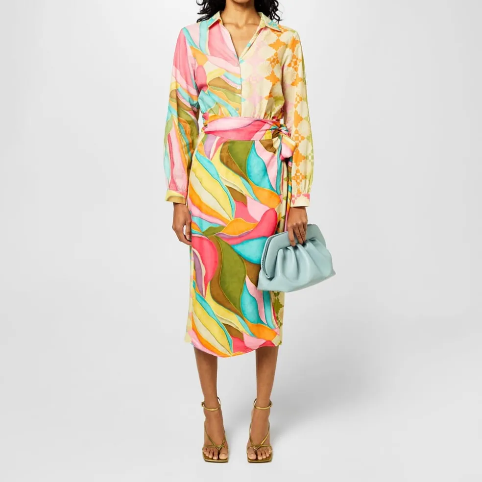 Never Fully Dressed Abstract Miley Shirt in Multi