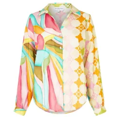 Never Fully Dressed Abstract Miley Shirt in Multi