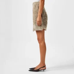 Never Fully Dressed Knit Skirt in Silver