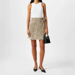 Never Fully Dressed Knit Skirt in Silver