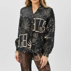 Never Fully Dressed Palma Miley Shirt in Black