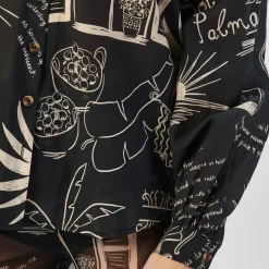 Never Fully Dressed Palma Miley Shirt in Black