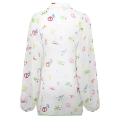 Never Fully Dressed Santamon Relaxed Fit Long Sleeve Shirt in White