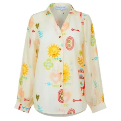 Never Fully Dressed Sundazed Long Sleeve Regular Fit Shirt in Cream