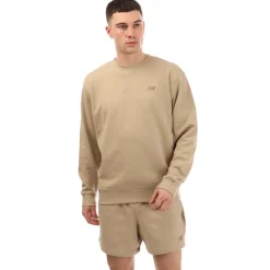 New Balance Athletics French Terry Crewneck Sweatshirt in Stone