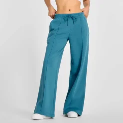 New Balance Fleece Wide Leg Pants in Blue