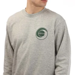 New Balance French Terry Relaxed Globe Long Sleeve T-Shirt in Grey