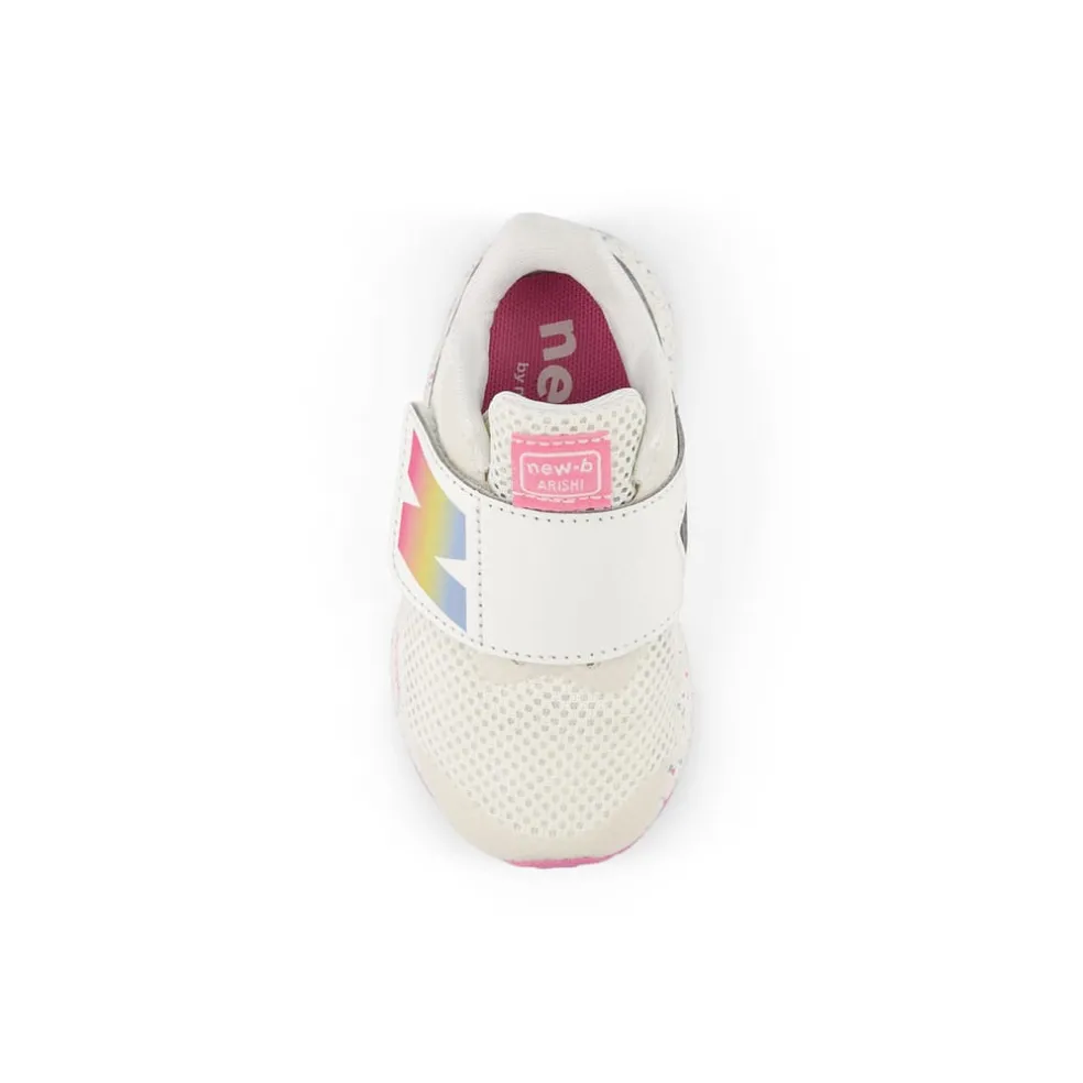 New Balance Infants Fresh Foam Arishi v4 Hook & Loop Trainers in White