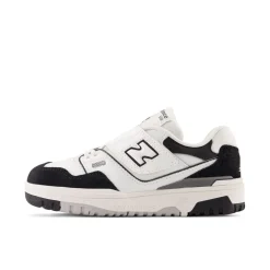 New Balance Juniors 550 Bungee Lace with Top Strap Shoes in White