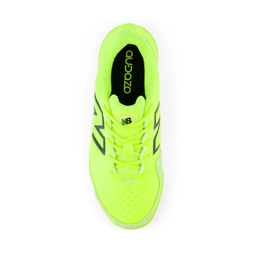 New Balance Juniors Audazo Command V6 Indoor Football Boots in Lime