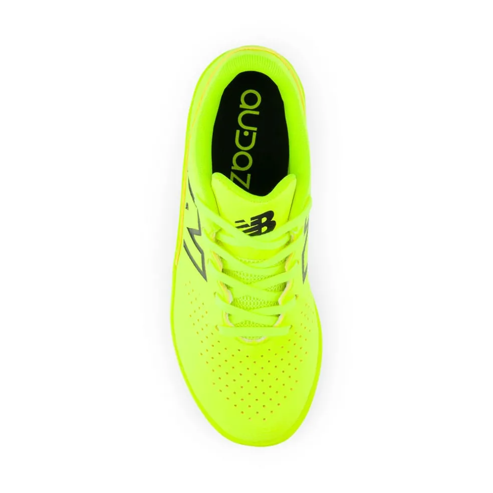 New Balance Juniors Audazo Command V6 Indoor Football Boots in Lime