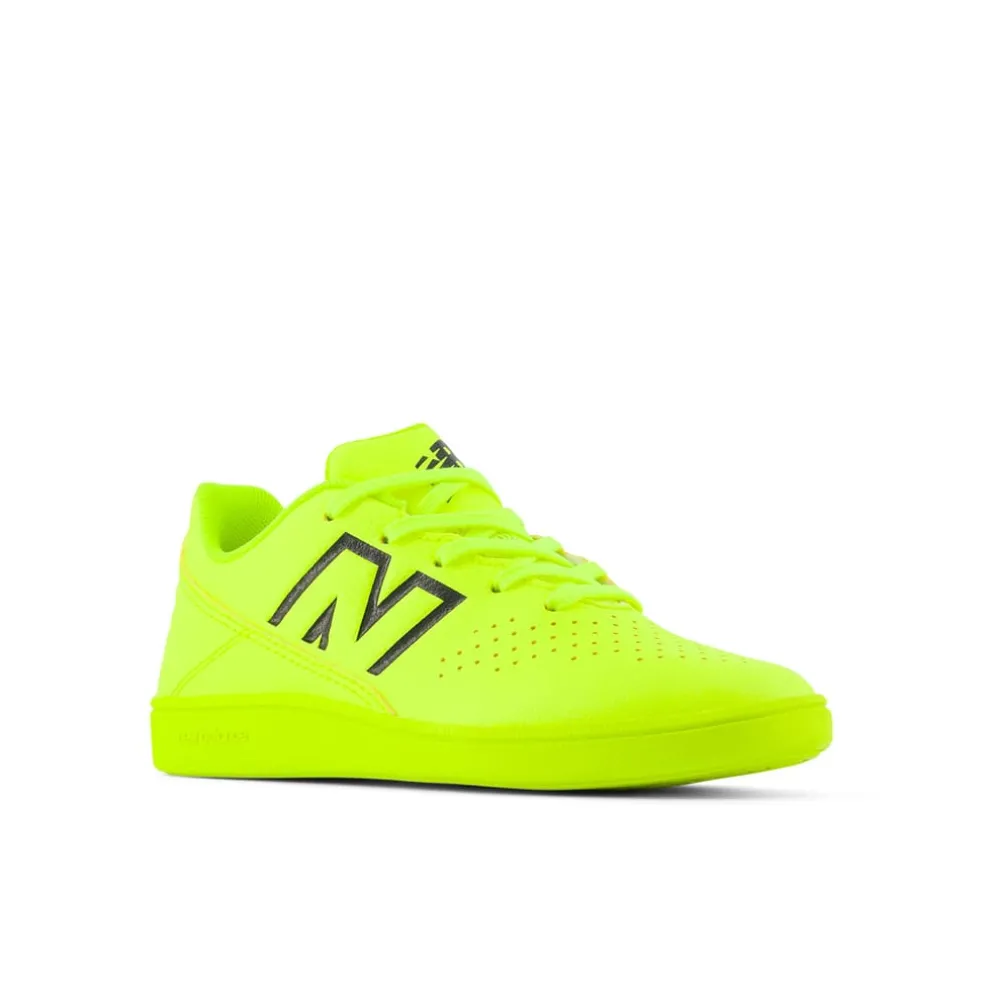 New Balance Juniors Audazo Command V6 Indoor Football Boots in Lime